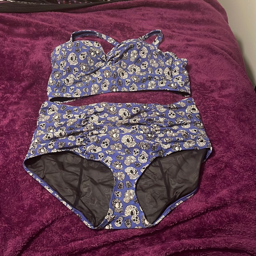 Torrid two-piece Skull Swim Suit